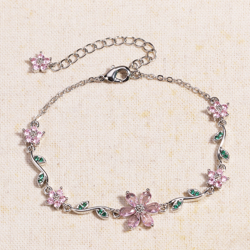 🌸Γυναικείο βραχιόλι Sakura Crystal✨
