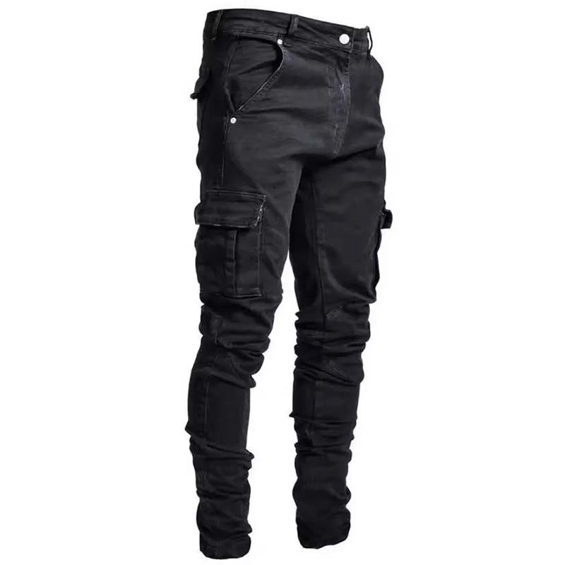 👖✨ Slim-Fit Cargohose aus Jeans – Figurbetont & Praktisch 🔥