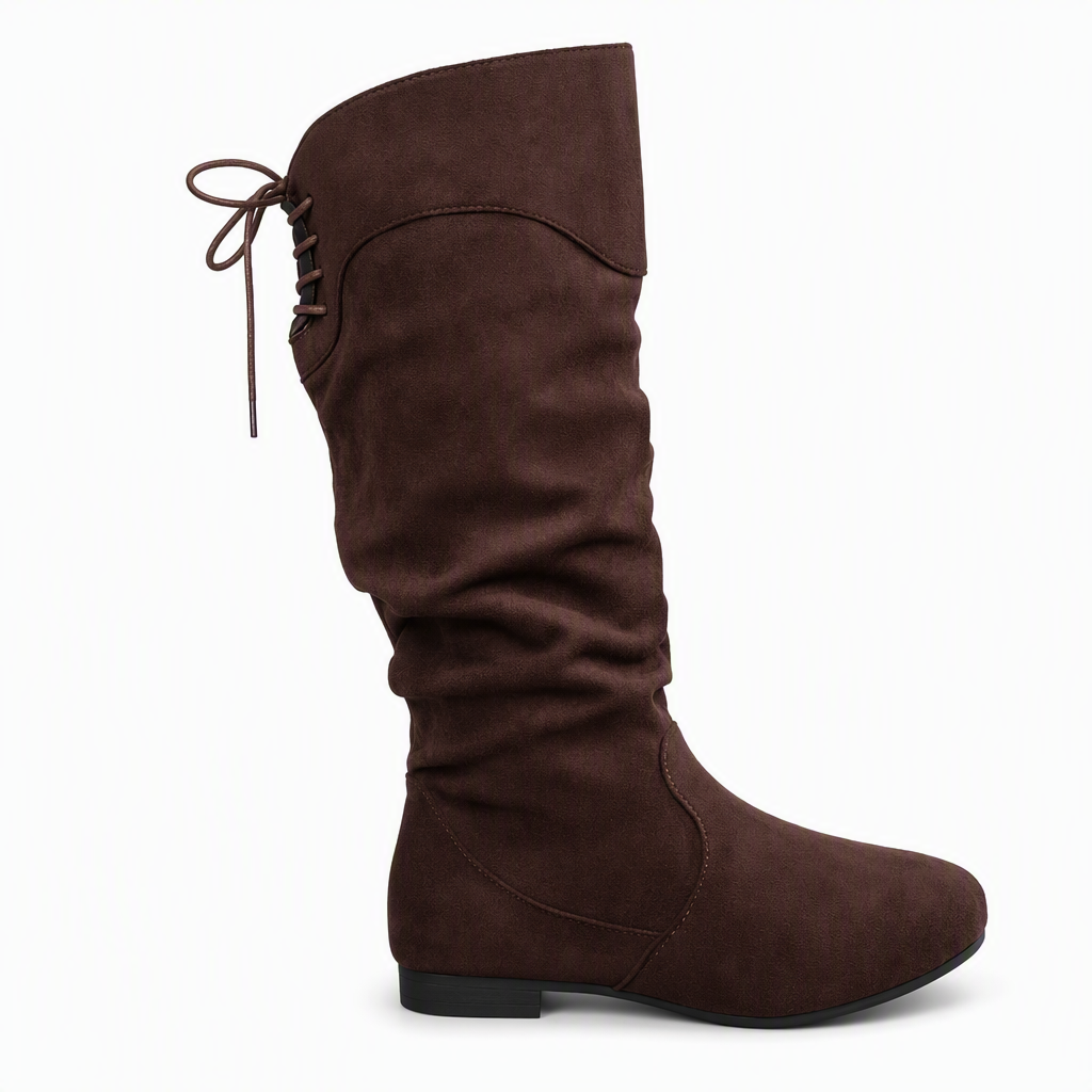 👢 Damen Schnürstiefeletten mit weitem Schaft | Kein Einengen, kein unbequemer Sitz – Weites Schaftdesign, mittelhohe Stiefeletten & praktisch für den Alltag ✨