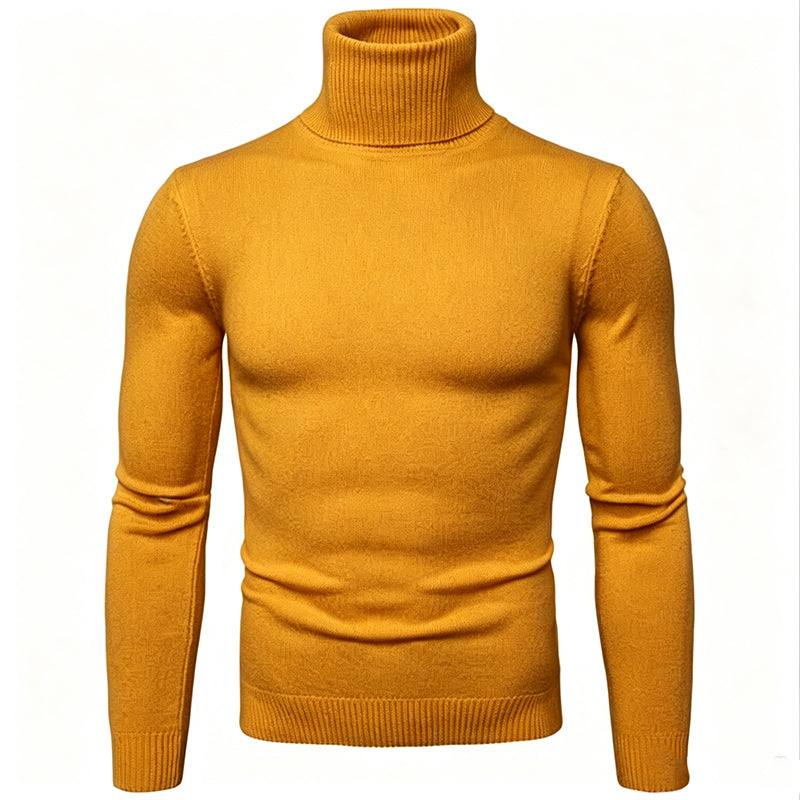 🍁🌬️ Klassischer figurbetont am Kragen anliegender Rollkragenpullover für Herren | Kein kratziger, zu weiter Kragen – Elegante Passform für Business & Alltag ✨