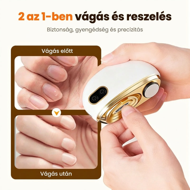 💅 2 az 1-ben elektromos körömvágó és csiszoló