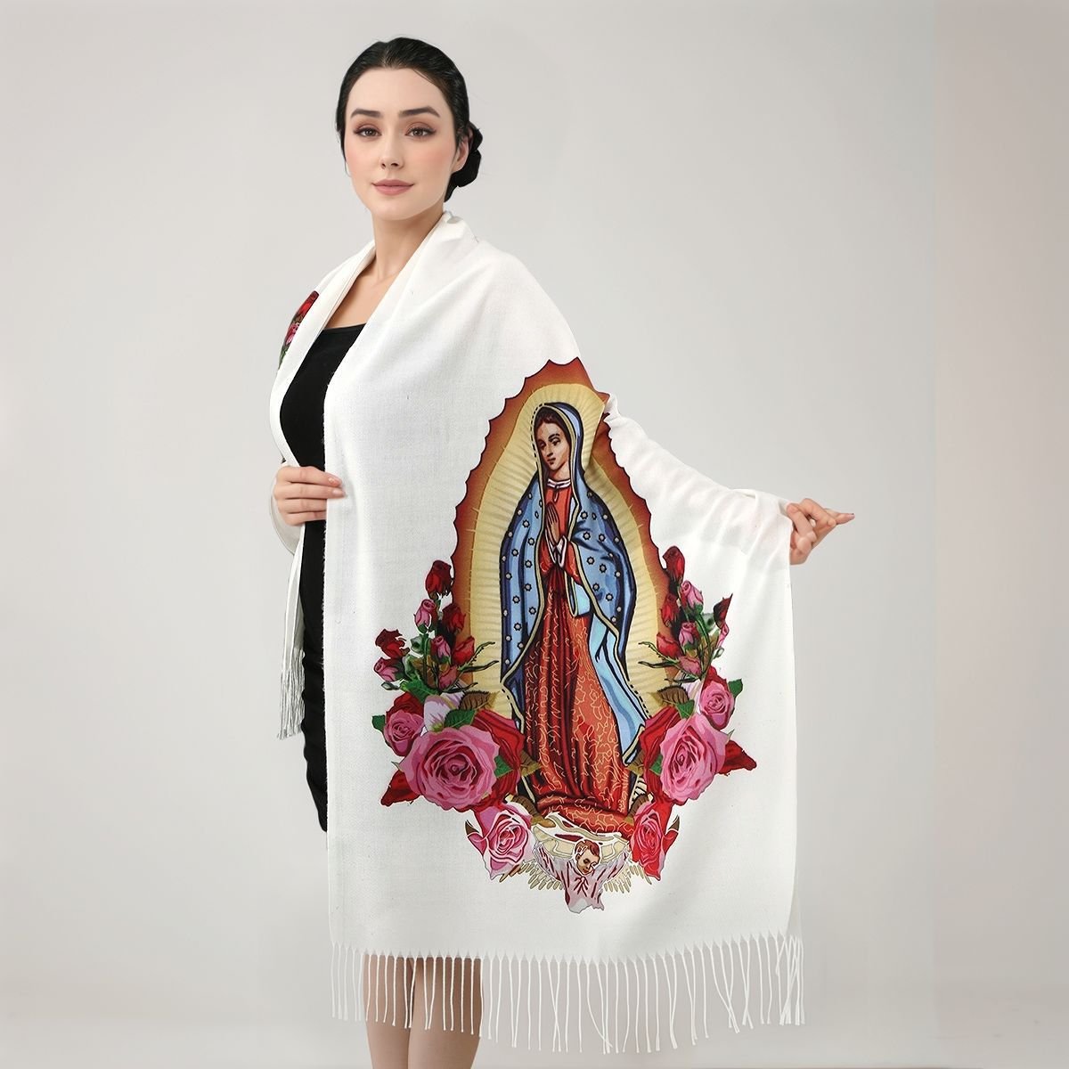 💞Κομψό γυναικείο φουλάρι με απαλά κρόσσια🧣
