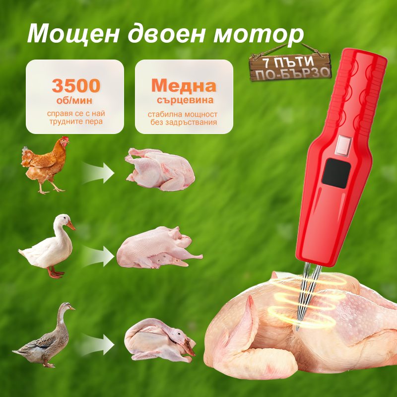 🦆Електрически ръчен скубач за домашни птици – спестява време и усилия🐓