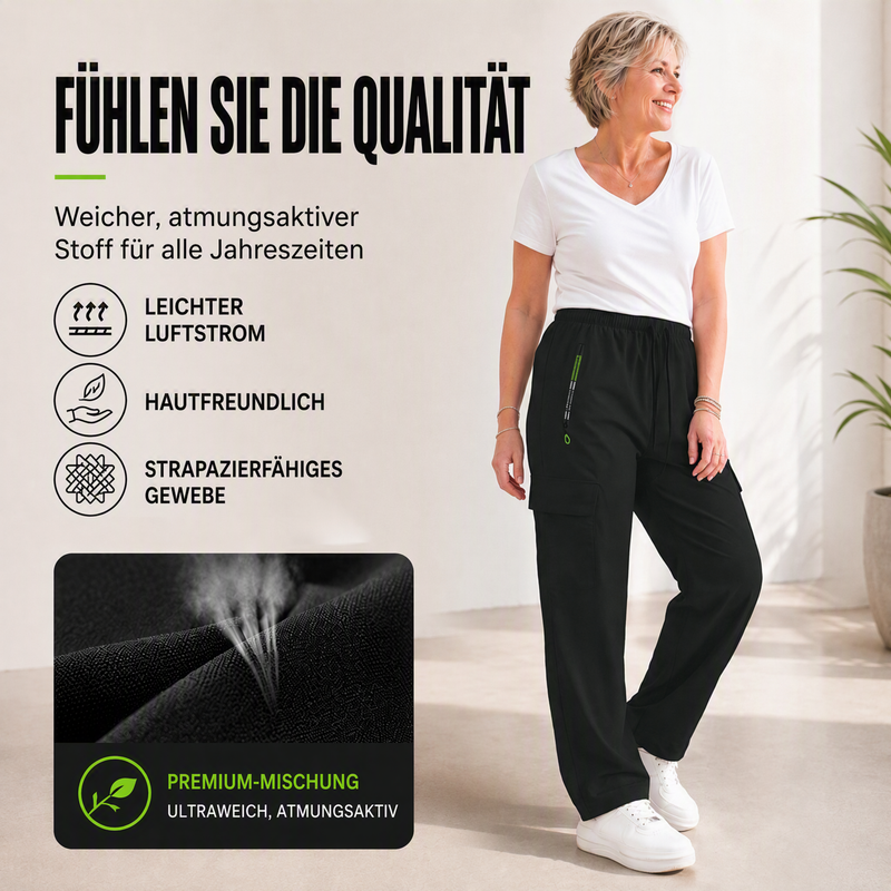 👩‍🔧👖 Vintage-Cargohose für Damen | Kein einengender Sitz, kein lästiges Suchen nach dem Handy – Lockere Passform, praktische Taschen & verstellbarer Bund ✨