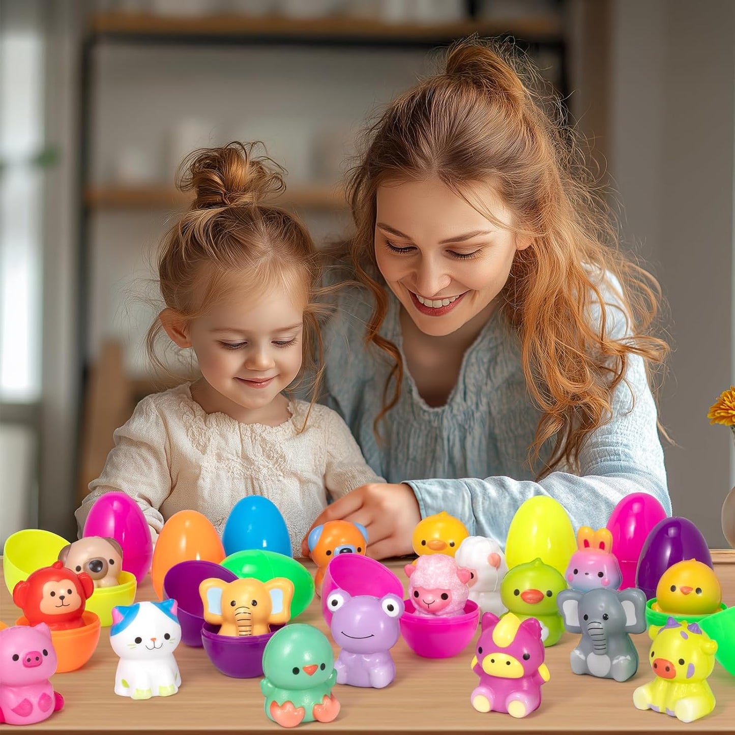 🔥12/24 τεμάχια πασχαλινά αυγά, προγεμισμένα, μαλακά παιχνίδια που φουσκώνουν αργά🥚