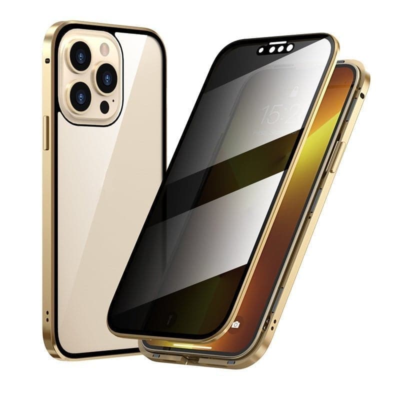 🔥 2026 Ζεστές Εκπτώσεις 🔥 Μαγνητική θήκη iPhone με γυαλί προστασίας προσωπικών δεδομένων και μεταλλικό πλαίσιο