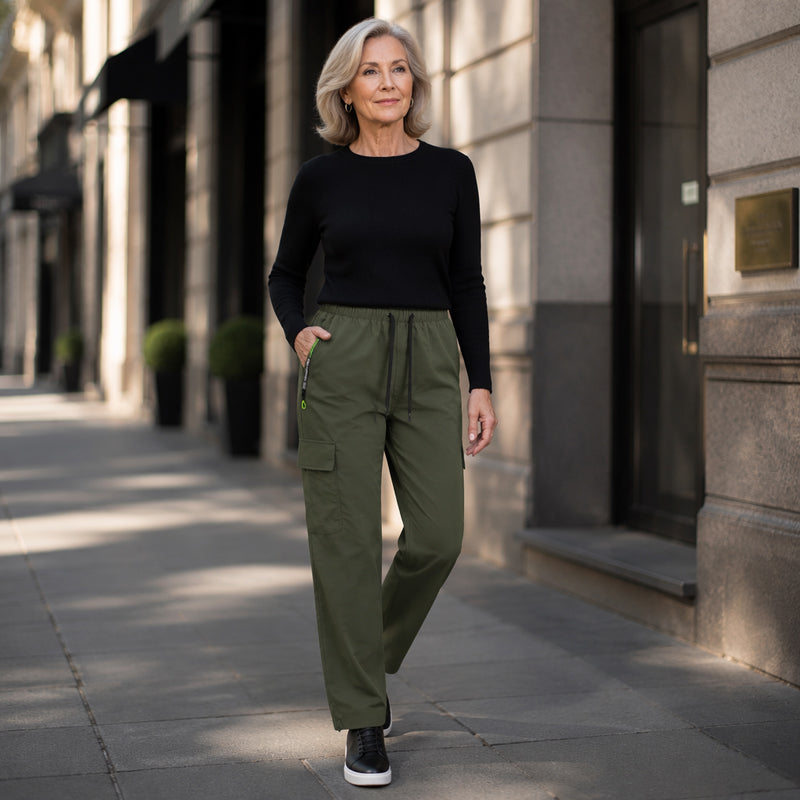 👩‍🔧👖 Vintage-Cargohose für Damen | Kein einengender Sitz, kein lästiges Suchen nach dem Handy – Lockere Passform, praktische Taschen & verstellbarer Bund ✨