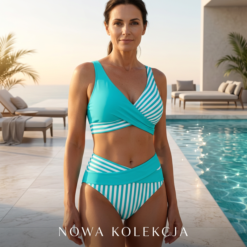 👙 Бикини с цветни блокове, размери S–3XL: Стилен и моделиращ фигурата двучастен бански костюм 🌊 – На склад и с наложен платеж 📦🚚