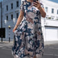🔥 (S-4XL) 🌸 2025 Długa sukienka w kwiaty w rozmiarze plus size na wiosnę i lato