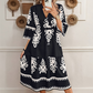 🔥[S-XL]👗 Casualowa sukienka z nadrukiem i dekoltem w serek ✨