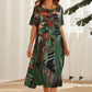 👗[S-5XL]✨ Zwiewna sukienka w jasnych, tropikalnych kolorach ✨