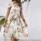 🔥[S-2XL]🌸 Elegancka damska sukienka z okrągłym dekoltem z nadrukiem 👗