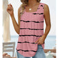 🔥[S-2XL]🌞 Letnia koszulka bez rękawów z nadrukiem 🌸👚