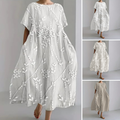 🔥[S-4XL]✨ 100% lniana wygodna sukienka maxi 👗