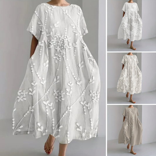 🔥[S-4XL]✨ 100% lniana wygodna sukienka maxi 👗