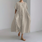 🔥[S-4XL]✨ 100% lniana wygodna sukienka maxi 👗