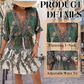 🌿[S-2XL]🎀💃 Sukienka Boho Retro z rękawem 3/4 i dekoltem w serek