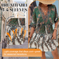 🌿[S-2XL]🎀💃 Sukienka Boho Retro z rękawem 3/4 i dekoltem w serek