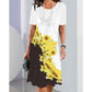 🎉 [S-4XL] 🌺👗 Elegancka damska sukienka casualowa z nadrukiem
