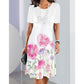 🎉 [S-4XL] 🌺👗 Elegancka damska sukienka casualowa z nadrukiem