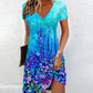 💖 [S-2XL] 🌺👗 Damska mini sukienka z kwiatowym nadrukiem w kształcie litery A