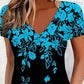💖 [S-2XL] 🌺👗 Damska mini sukienka z kwiatowym nadrukiem w kształcie litery A