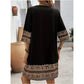 ✨[S-2XL]👗 Sukienka w stylu bohemy z dekoltem w serek 💞