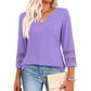💖 [S-3XL] 👚 2025 Nowe damskie bluzki z rękawami 3/4 Modne koszulki z dekoltem w serek