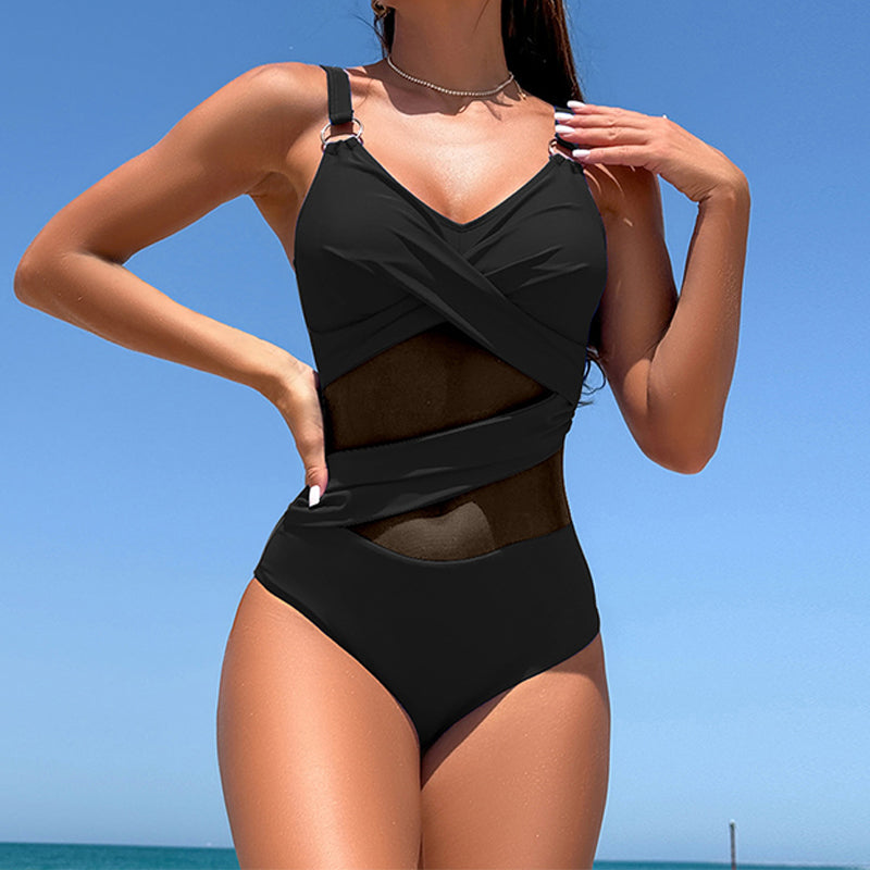 🌊 S-2XL 🩱 Секси мрежест бански костюм от една част 🏖️ | Елегантен дизайн и удобство за всички размери
