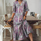 🌞[S-4XL]👗 Sukienka Boho z dekoltem w serek z falbanami