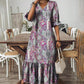 🌞[S-4XL]👗 Sukienka Boho z dekoltem w serek z falbanami