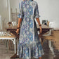 🌞[S-4XL]👗 Sukienka Boho z dekoltem w serek z falbanami