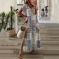 🌿[S-4XL]👗 Sukienka maxi dla kobiet z dekoltem w serek i rozcięciem