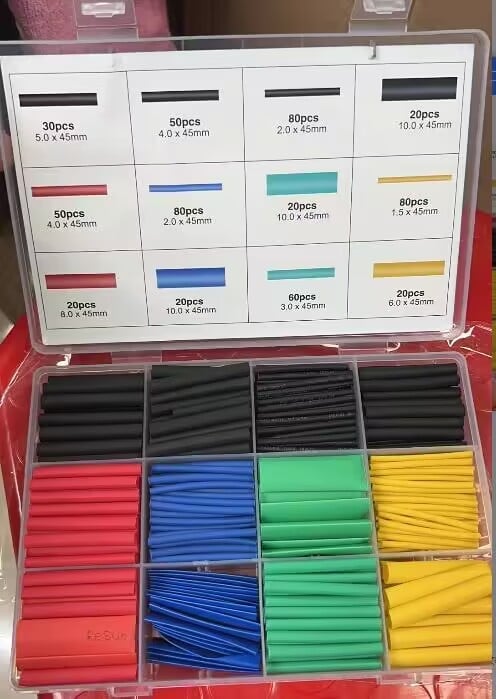 🔥580 τεμάχια θερμοσυρρικνούμενοι σωλήνες καλωδίων