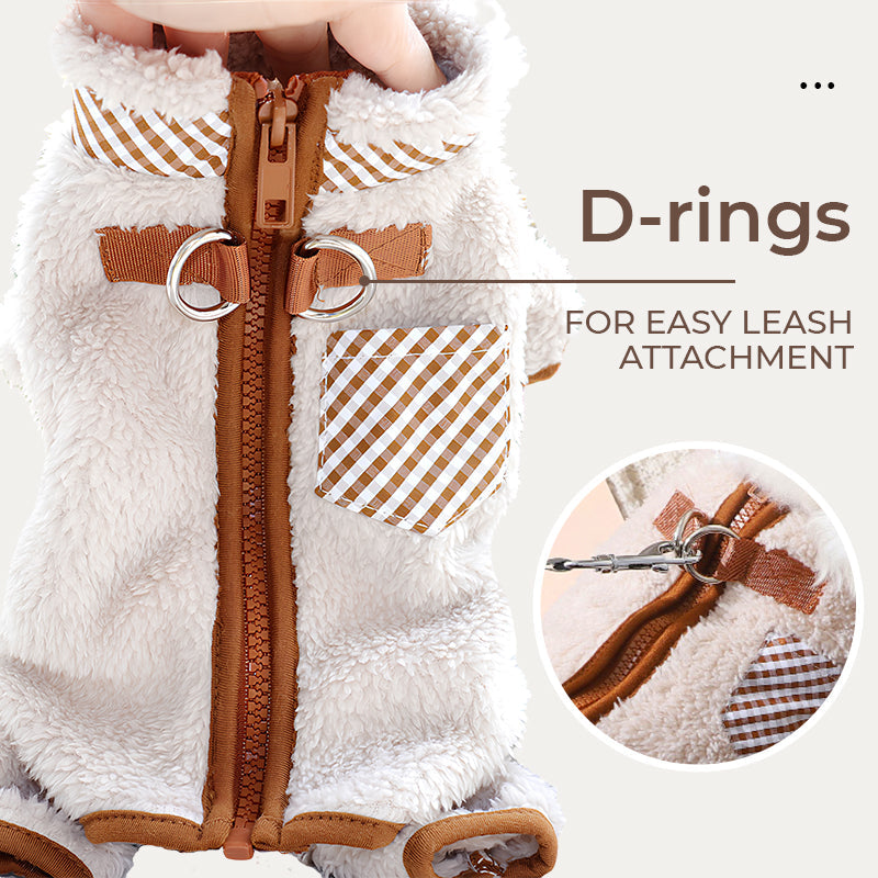🐕Άνετο χειμερινό μπουφάν για σκύλους με D-rings | Ιδανικό για βόλτες
