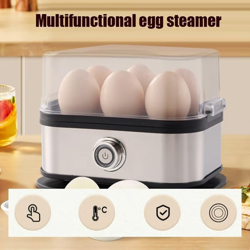 🍳 Πολυλειτουργικός ατμομάγειρας αυγών με διαφανές καπάκι | Ιδανικό για καθημερινή χρήση ✨