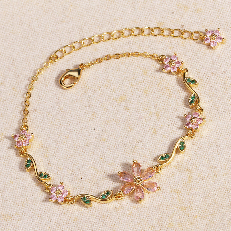 🌸Γυναικείο βραχιόλι Sakura Crystal✨