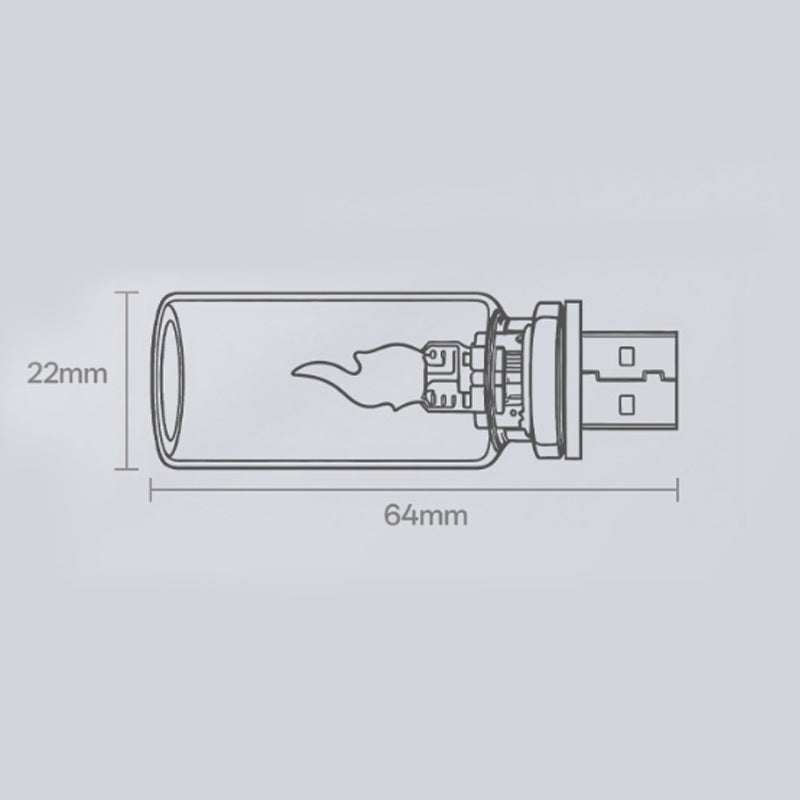 🔥Ρεαλιστική λάμπα φλόγας USB💡