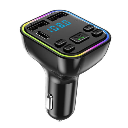 🚗Πολύχρωμο Bluetooth MP3 Player Αυτοκινήτου με Φώτα🎶