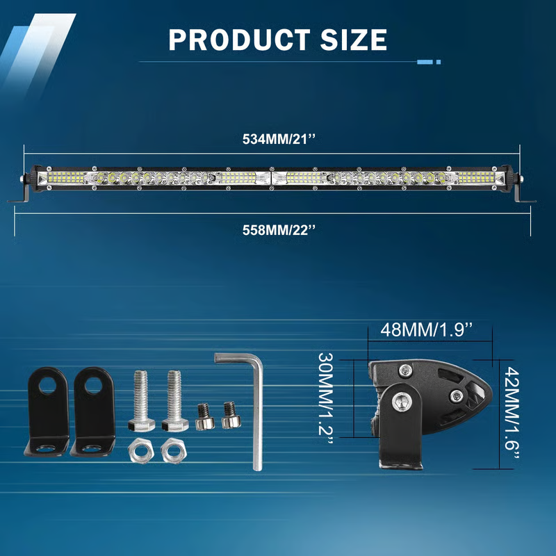 💡Λεπτή μπάρα φωτισμού LED μονής σειράς🏍️