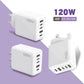 🔌Γρήγορος φορτιστής 120W 5 θυρών⚡