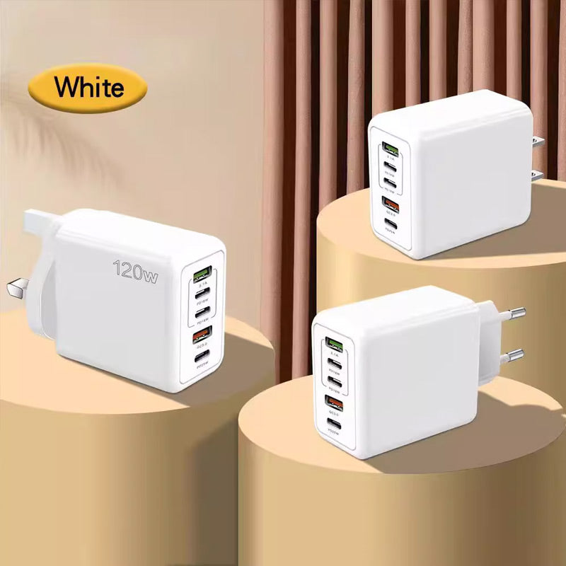 🔌Γρήγορος φορτιστής 120W 5 θυρών⚡