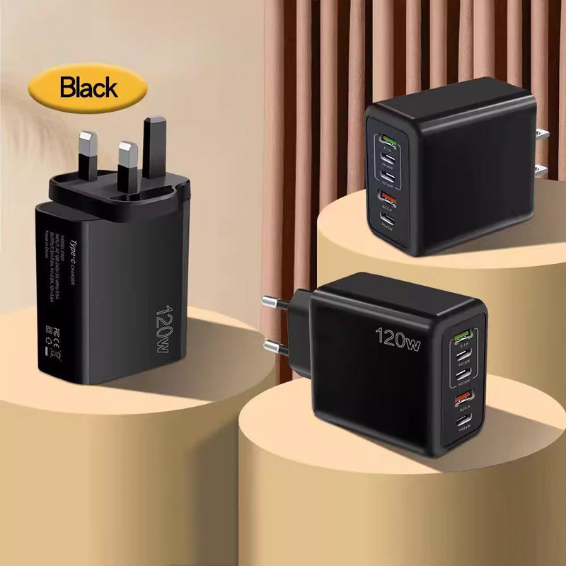 🔌Γρήγορος φορτιστής 120W 5 θυρών⚡