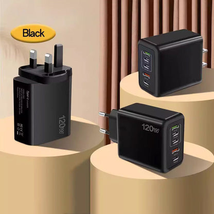 🔌Γρήγορος φορτιστής 120W 5 θυρών⚡