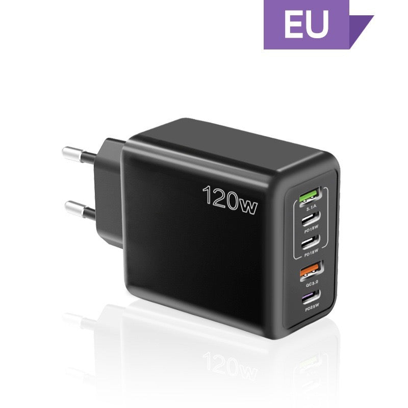 🔌Γρήγορος φορτιστής 120W 5 θυρών⚡