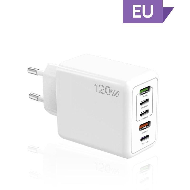 🔌Γρήγορος φορτιστής 120W 5 θυρών⚡