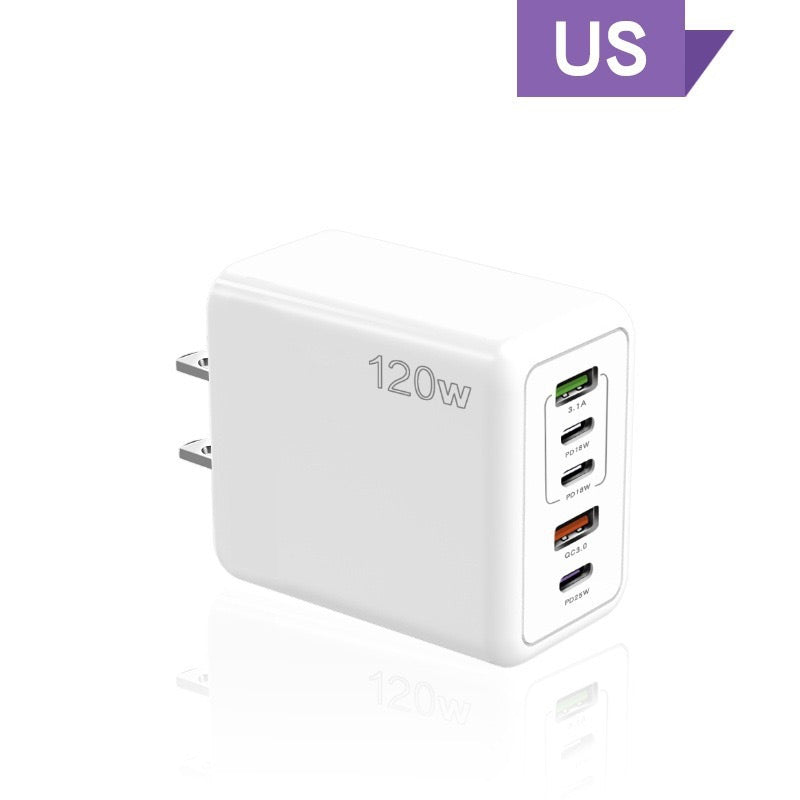 🔌Γρήγορος φορτιστής 120W 5 θυρών⚡
