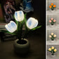 🔥LED лампа за нощно осветление с форма на лале🌷