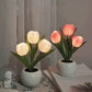 🔥LED лампа за нощно осветление с форма на лале🌷