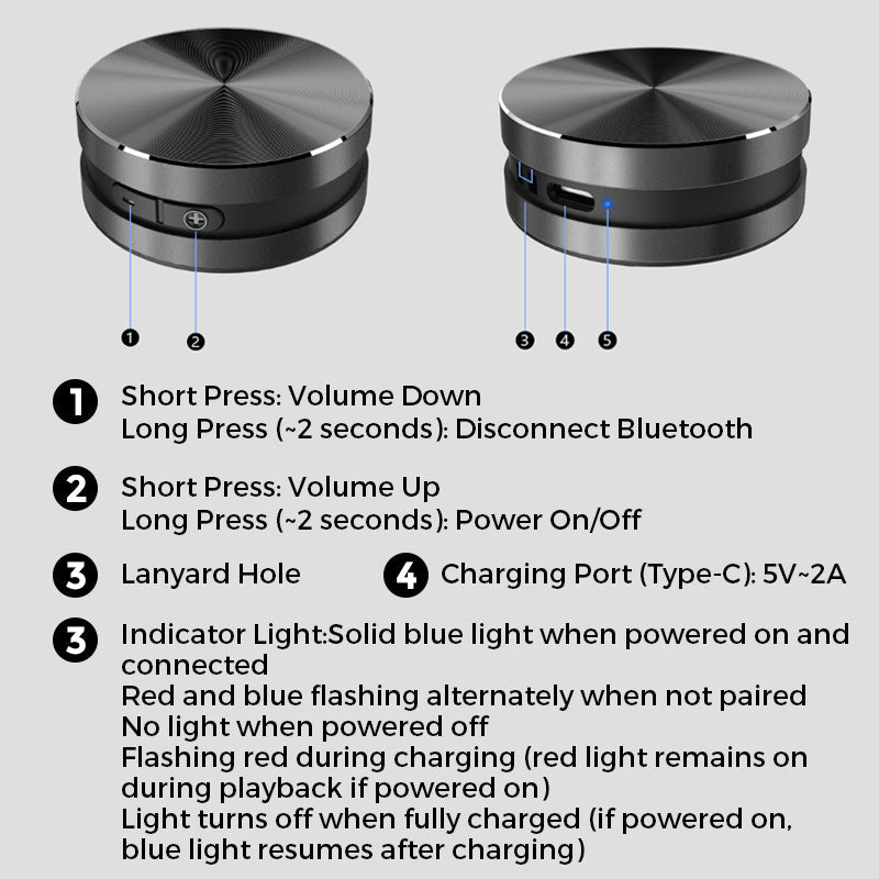 🔥Μίνι ηχείο Bluetooth με μεταλλικό σώμα και βεντούζα🎶